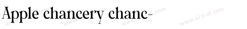 Apple chancery chanc字体转换
